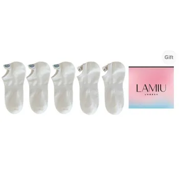 Lan Miao No Show Socks Unisex Shopping Bag 5 Pack
