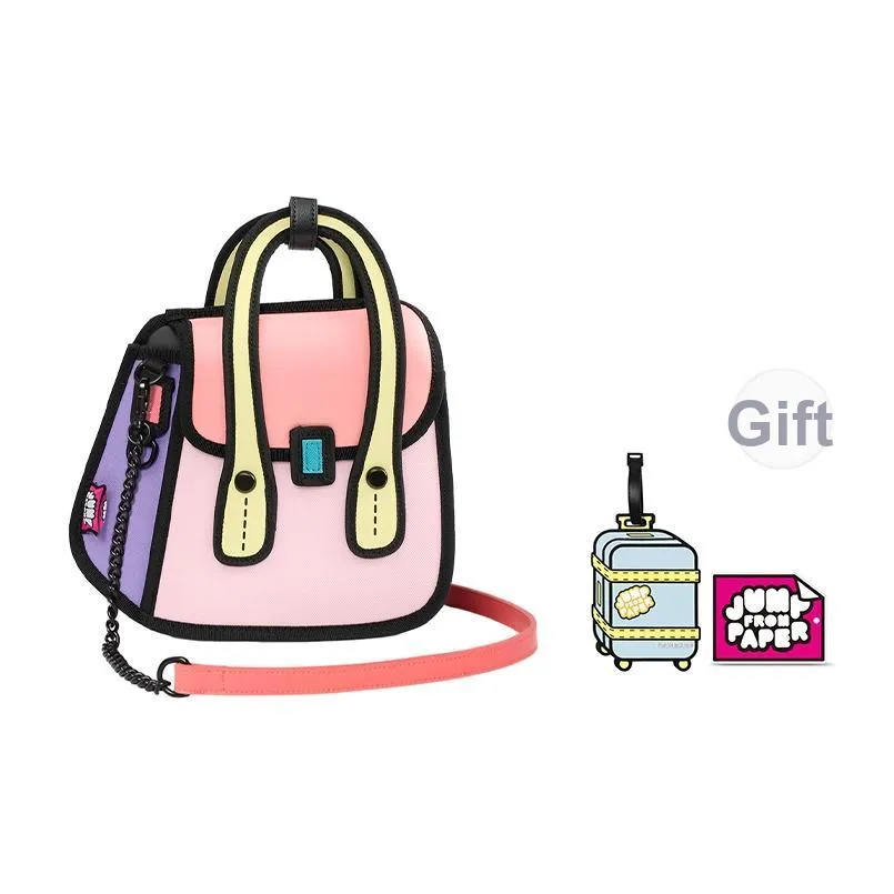 JumpFromPaper Кожа с Полиэстером Цепочка Сумка Одно Плечо Сумка Стандартная Унисекс Розовая