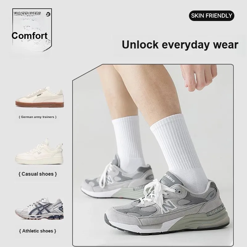 MIIOW Mid Calf Socks Men's 5 Pack-65