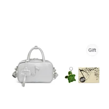 KKA PU Shoulder Bag, Crossbody Bag, Handbag Women's Silver/Black