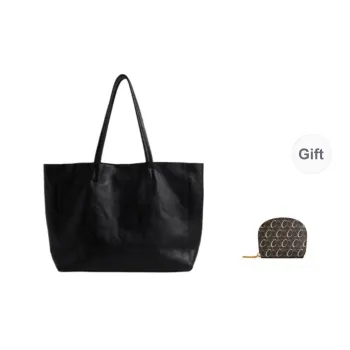 COCOEVA Top Grain Cow Leather Tote Bag Shopping Bag Handbag Shoulder Bag Large Size Women's Black/Coffee/Brown