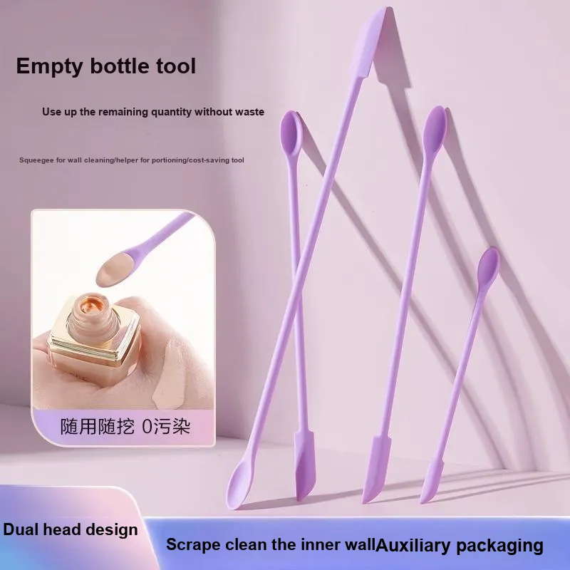 ZHENZI Cosmetics Silicone Scoop Spoon Scratch Blade Lotion Light Bottle Tool Mini-9