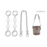 Silver Camellia 12cm*2+Silver Plate Buckle Decorative Chain 35cm