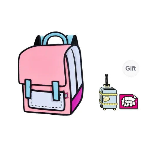 JumpFromPaper Polyester Universe Backpack Large Size Unisex Neon Pink