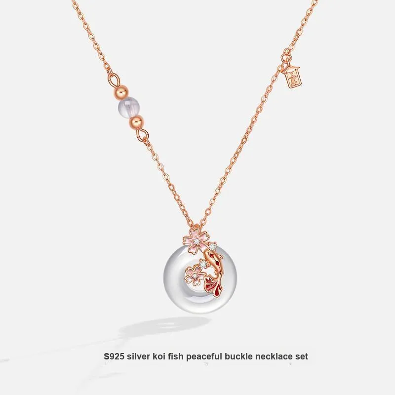 Diamond International Chalcedony Necklaces Women's-1