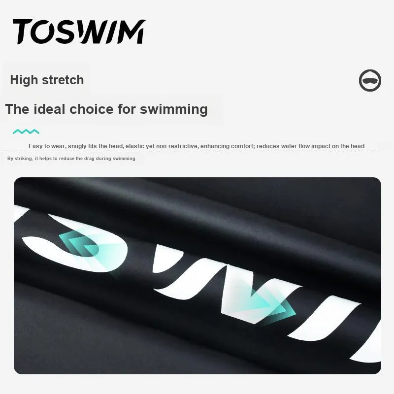 TOSWIM Swimming Caps Silicone Swim Women's-21