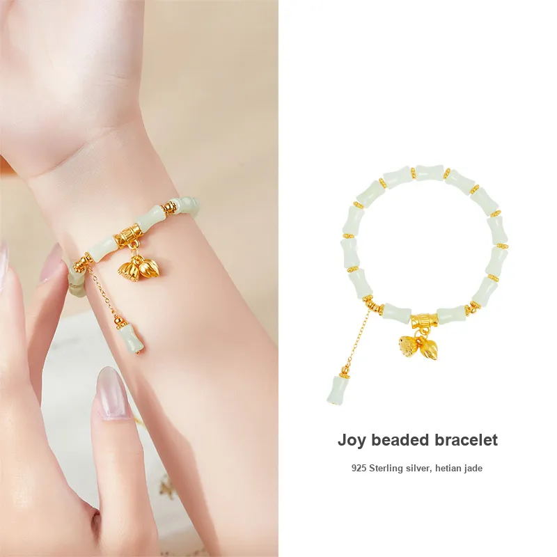DIHUAJI Hetian Jade Bracelets Pale Greenish White Jade Women's-3