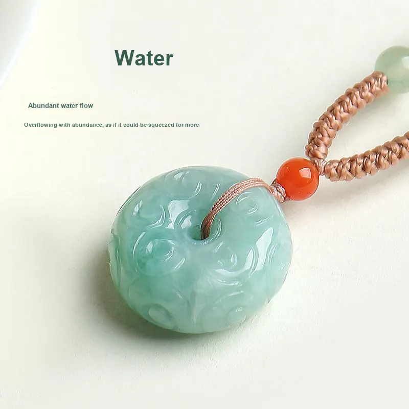 With The Heart Of The Jade Glutinous Jade Necklaces Unisex-6
