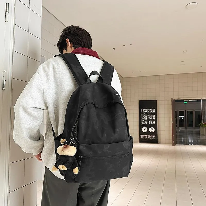 WICKBUEN Nylon Backpack Unisex White/Black/Red/Green-9