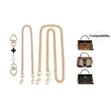 [Black White Four-Leaf Clover Set of 3]Extender Chain 15cm+Decorative Chain 45cm+Crossbody Chain 90cm