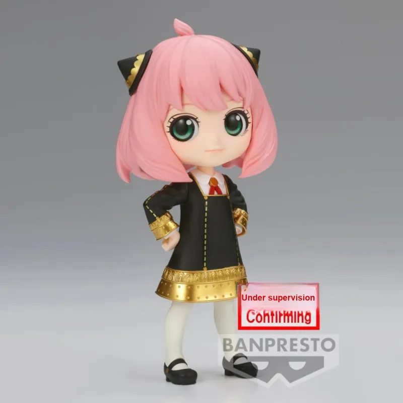 BANPRESTO Qposket Anya Forger SPY X FAMILY 3 Version A Pink/Black Chibi Figures 13cm-1