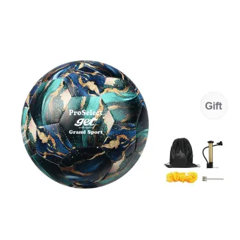 ProSelect Size 5 Soccer PU Machine Stitched Soccer Ball Unisex Gilded Blue