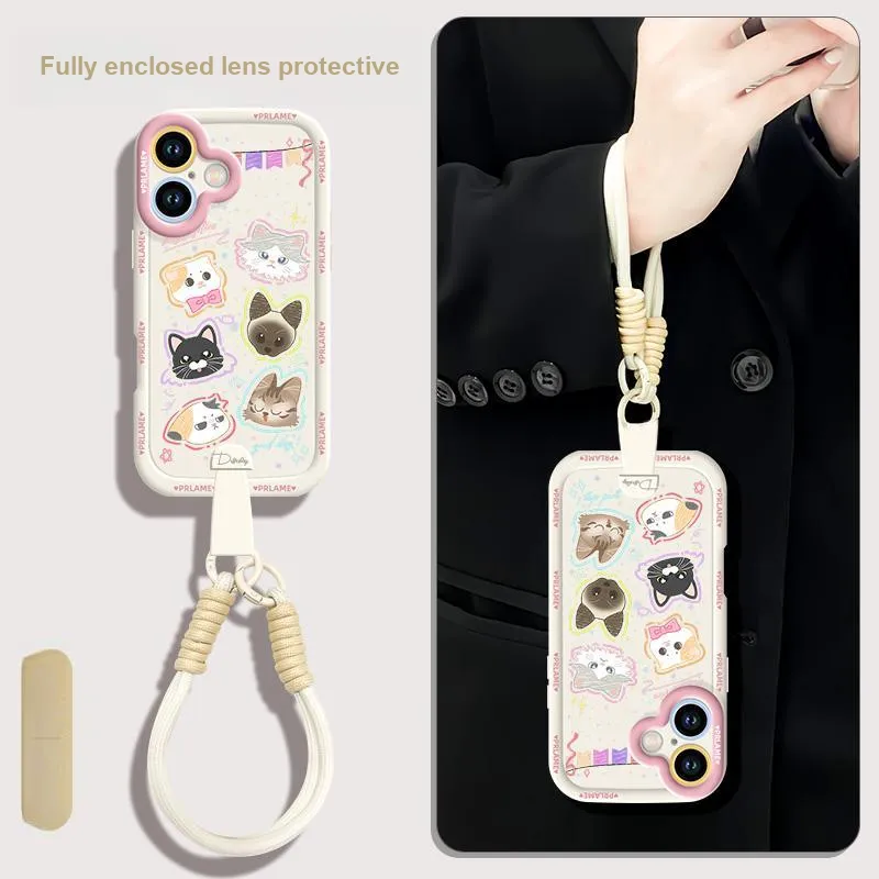 Sen Dog Silicone Material Cartoon With Lanyard Crossbody Phone Cases Compatible With Apple 16 Pro Max/Pro/Plus/15/14/13-27