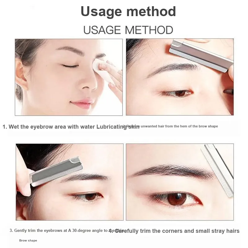 JIANYINGSHU Stainless Steel Eyebrow Razor Blade-3