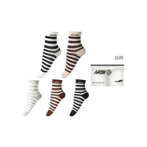 AFISH Носки Crew Женская Сумка для покупок 5 пар