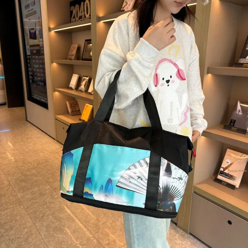 CORE BIRD Oxford Tote One Shoulder Handbag Regular Women's Black-13