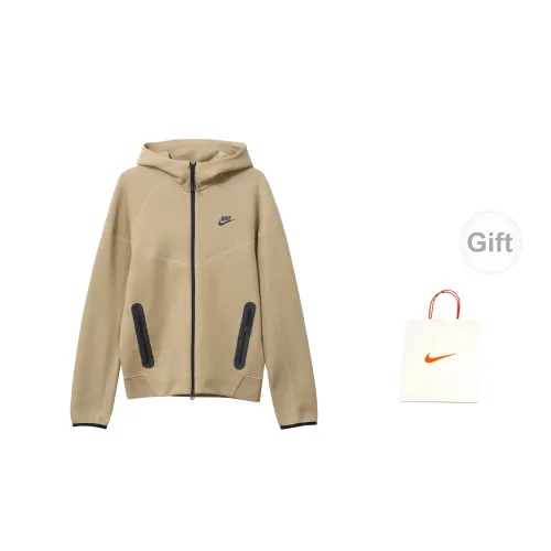 Nike Sportswear Tech Fleece Jackets Men Khaki+Gift Bag