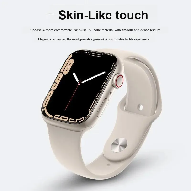 DiaYzlo Compatibility  Apple Watch Series 10/S9/S8/S7/SE Smart Watch Apple Compatibility Watch Band Silicone Material-8