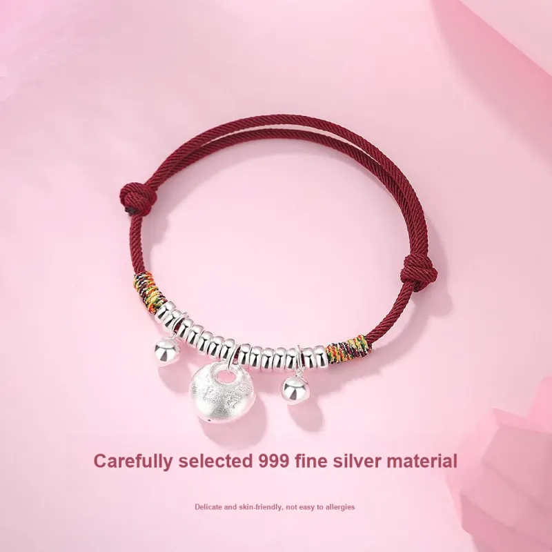 7℃ 999 Fine Silver Bracelets Unisex-4