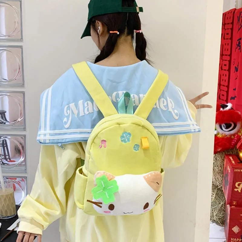 Bywhich Plush Backpack Unisex Yellow-4