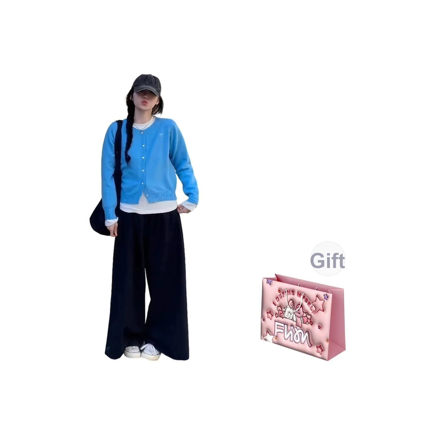 FLIM KNIT Ткань Свитер Джинсы Повседневный Костюм Женские