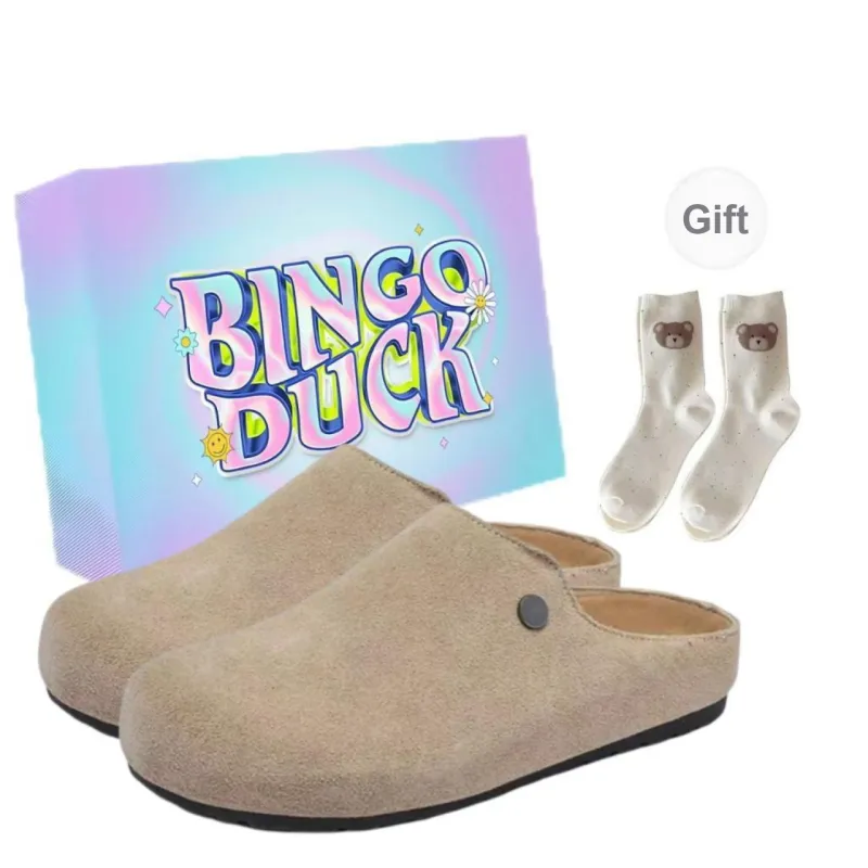 BINGO DUCK Abrasion Resistant Closed Toe Slippers Women's-4