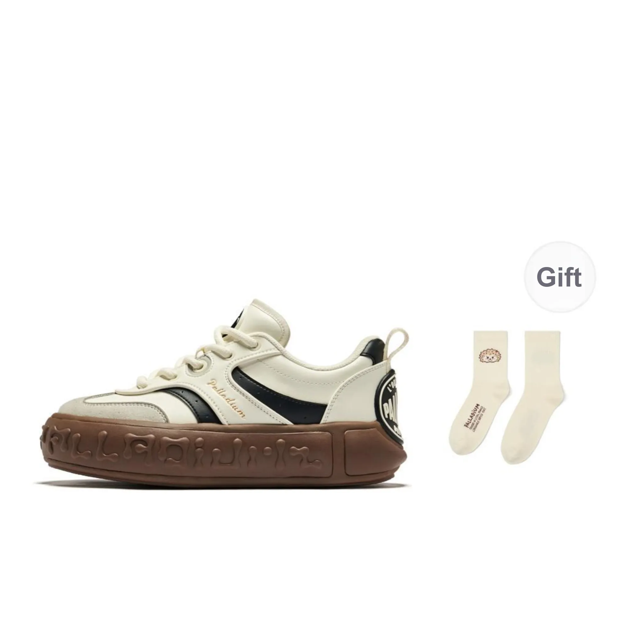 Palladium German Army Trainers Music Note Shoes Quick Dry Low Top Skateboard Shoes Unisex White
