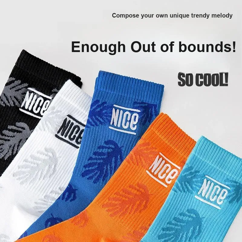 LUOLIAN Mid Calf Socks Unisex 5 Pack-29
