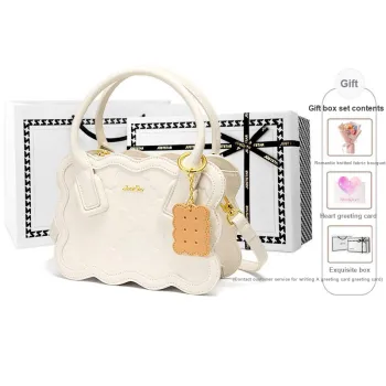 JUST STAR Synthetic Leather Handheld Portable Crossbody Bag Shoulder Bag Regular Women's White