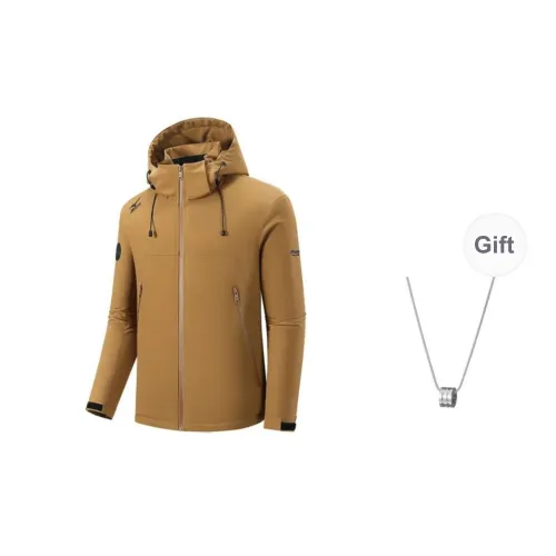 Mizuno Puffer Jacket Men's Sand Yellow Necklaces With Gift
