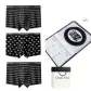 [9058 Genuine Leather Belt]Mulberry Silk Antibacterial Pouch[Letter All over Print+Block All over Print+Letter All over Print]3 Pack Gift Box Set