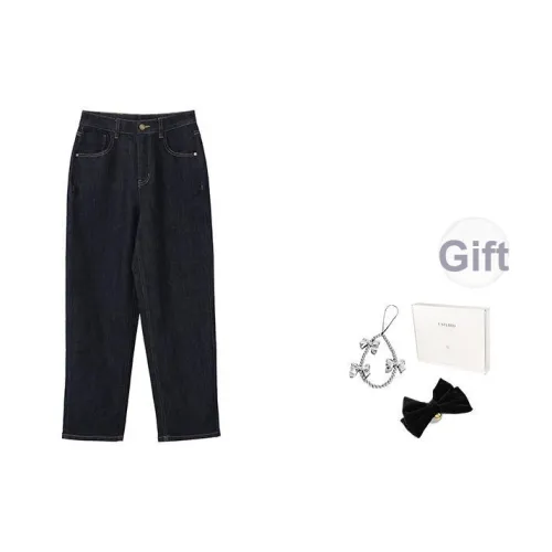 Fstudio Лето Корейский стиль Тонкий Похудение Повседневный Джинсы Женские Синий