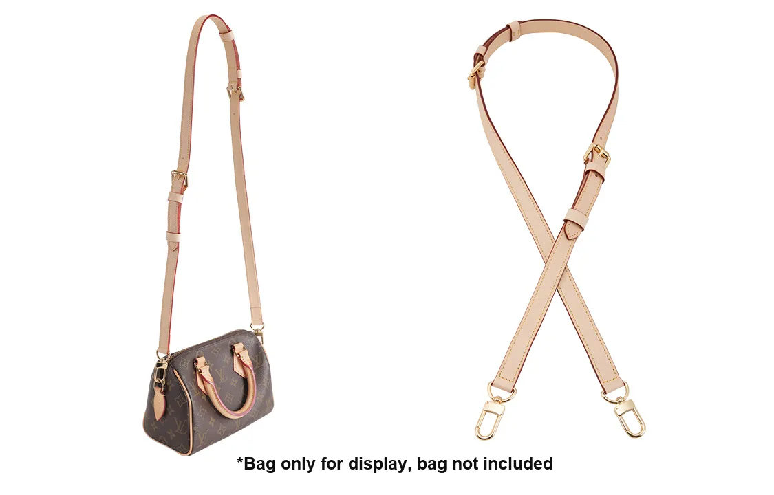Luxury Care Artisan Workshop Vegetable Tanned Leather Bag Straps Women's Beige/Red
