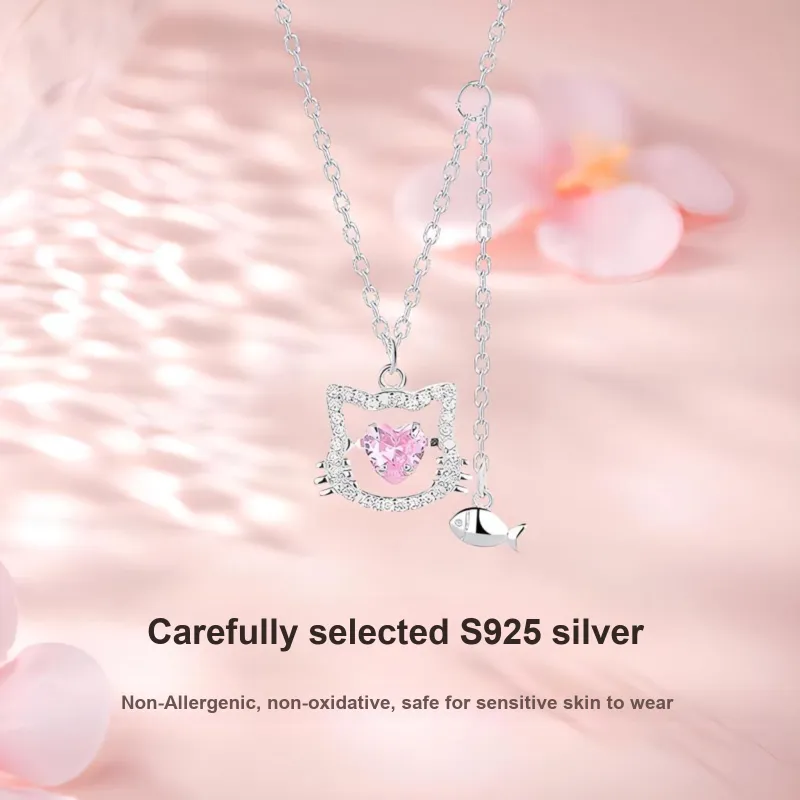 TRUE ME Zircon 925 Silver Necklaces Women's-2