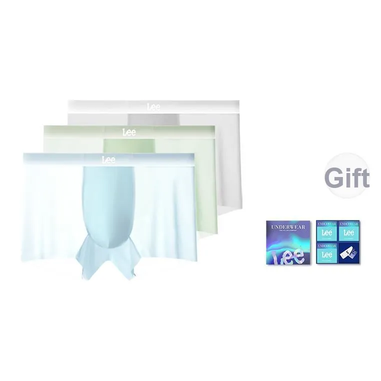 Lee Трусы Мужские Летние Дышащие 7A Антибактериальные Боксеры 4 Пачки Независимый Подарочный Набор Коробка