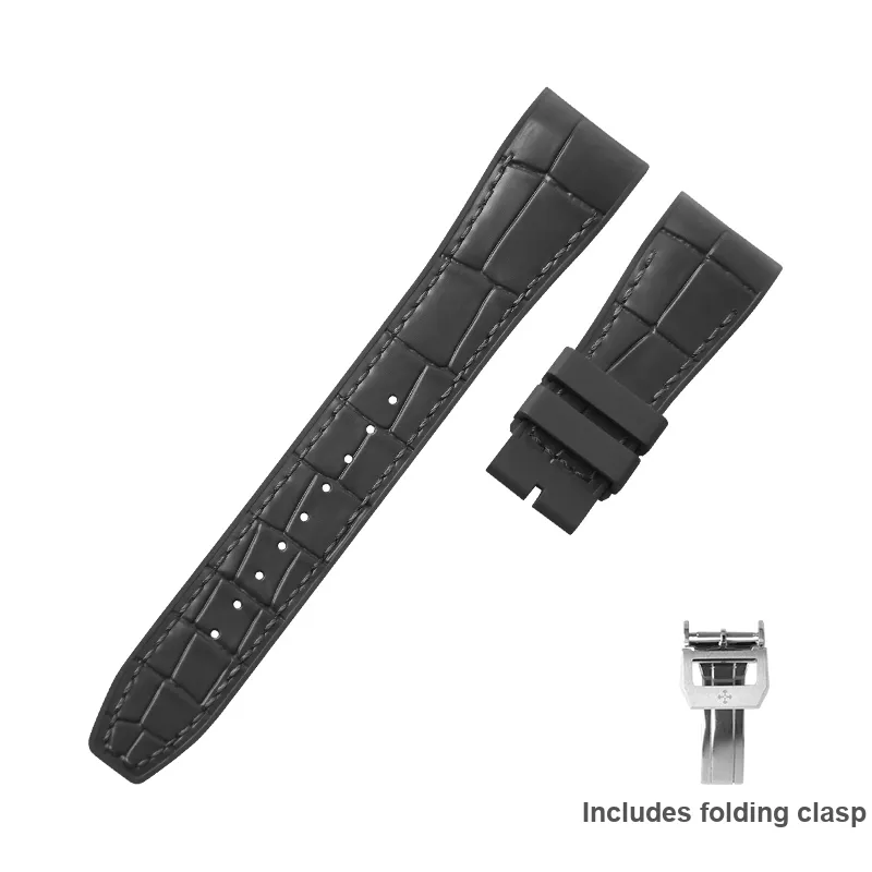 VAGENARI Rubber Strap Compatibility For IWC Universal Portugal IW545407 44mm Watch Band Unisex-4