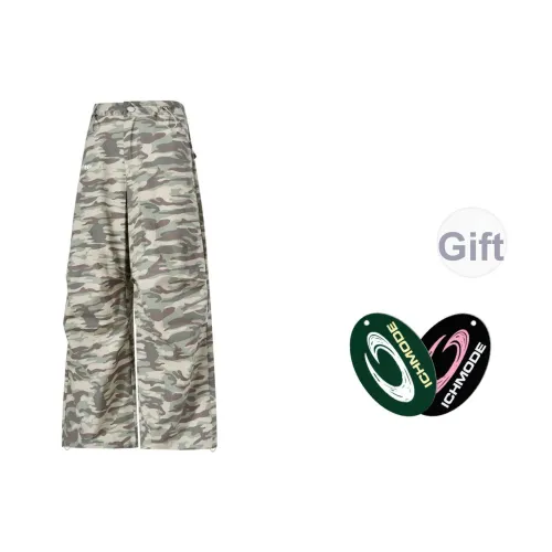 ICH MODE Зеленый камуфляж Унисекс Повседневные брюки