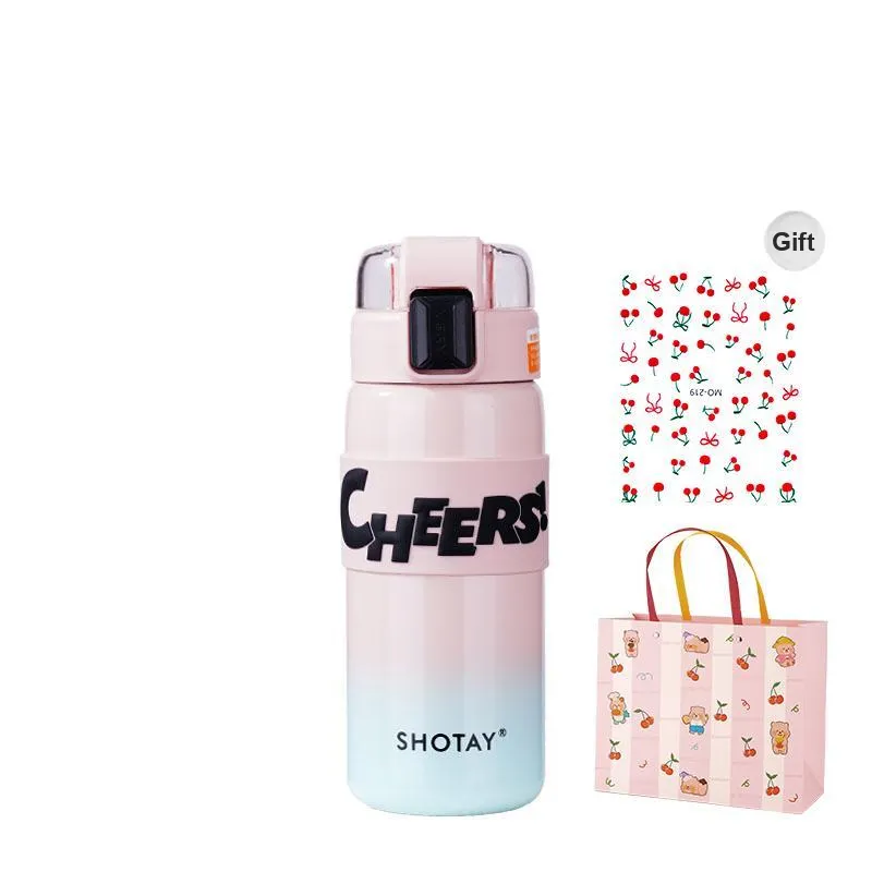 SHOTAY Stylish Gradient Color-Changing High-Value Unisex All-Straw Portable Insulated Cup 550/700ml