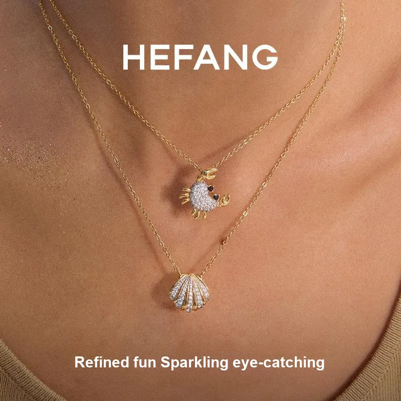 HEFANG 925 Sterling Silver Necklaces Unisex-1