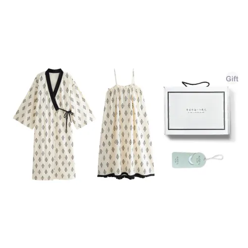 XUANZHITING Пижамный комплект Gift Box Set Женский Экрю