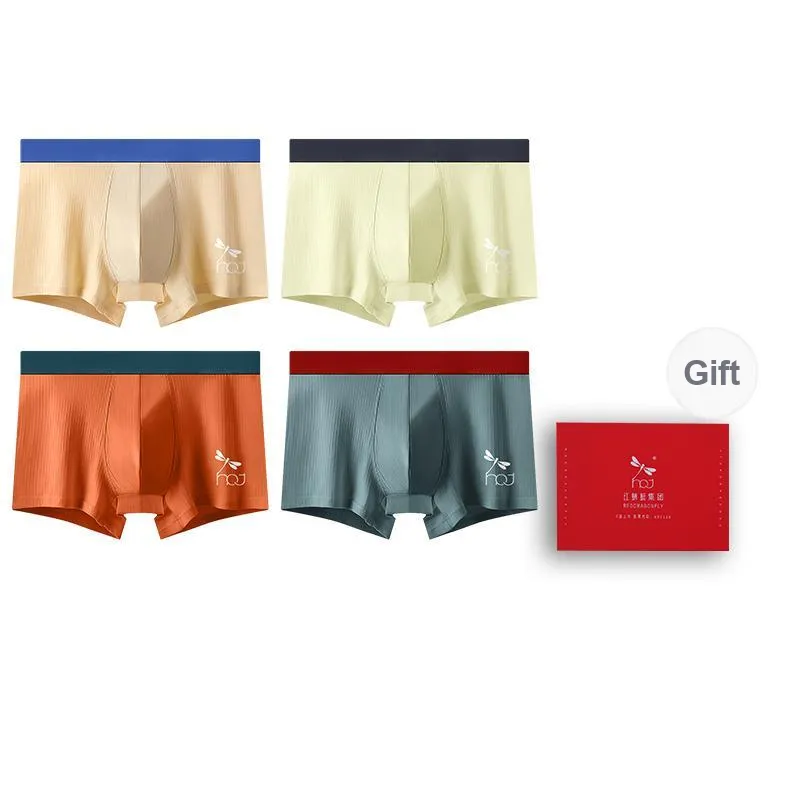 RED DRAGONFLY Cotton Panties Men's Gift Box Set Of 4-9