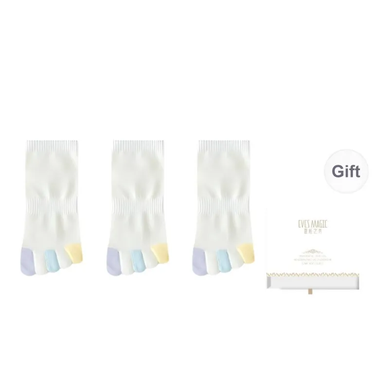 XIA.WA.ZHI.XIU Mid Calf Socks Women's Shopping Bag 3 Pack-0