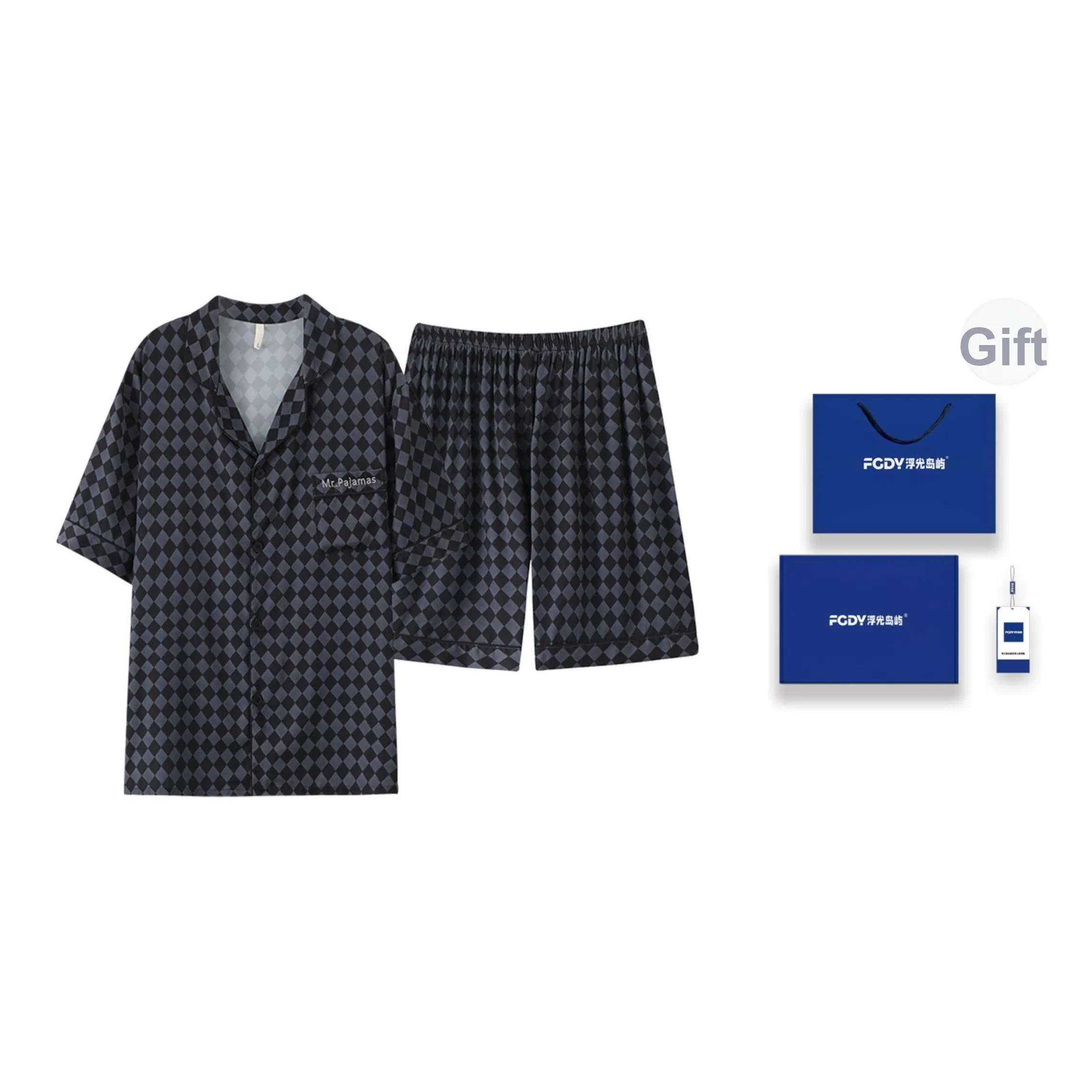 Floating light islands Men Pajama Sets