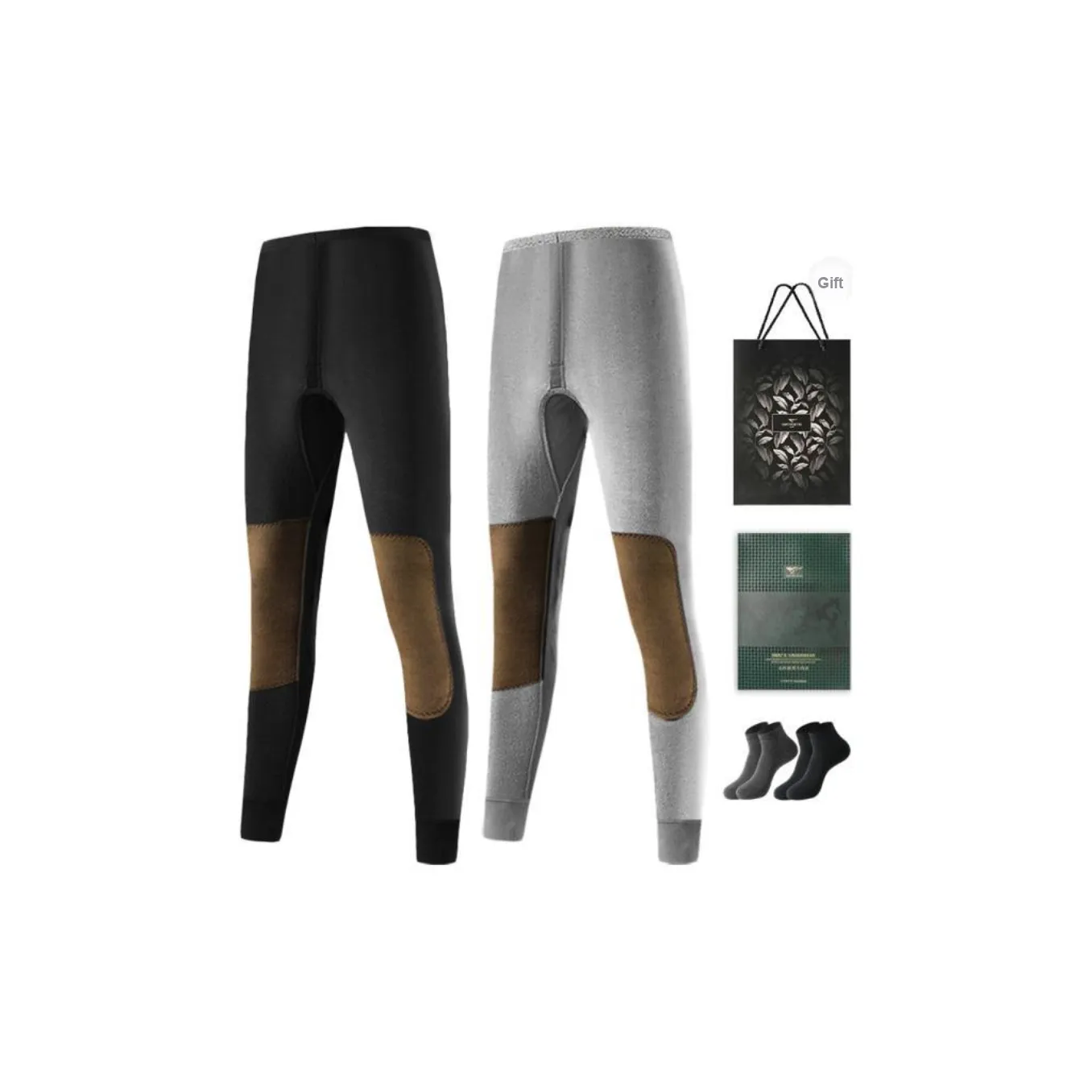 SEPTWOLVES Thermal Pants Men's Gift Box Set+Shopping Bag