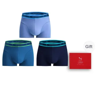 RED DRAGONFLY Cotton Panties Men's 3 Piece Gift Box Set