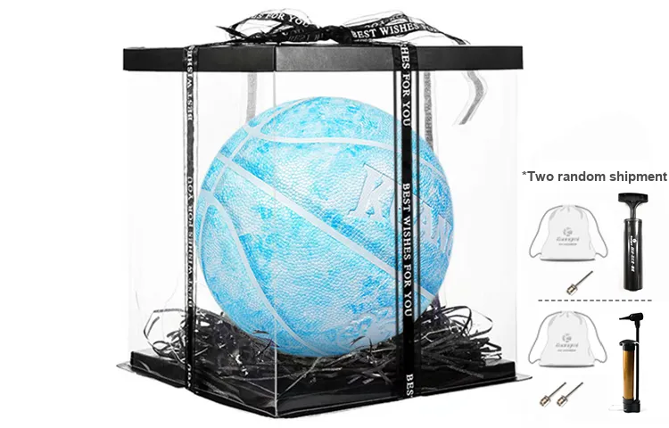 Kuangmi Ice And Fire Collection PU Basketball Blue Size 7 Training Unisex-4