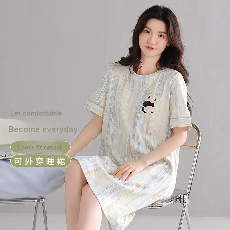 FENTENGCARE Nightgown Women's Apricot-2