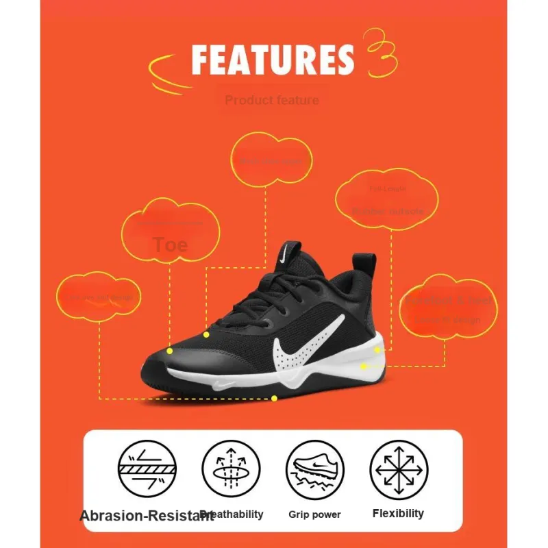 Nike Omni Multi-Court 'Black White' GS-1
