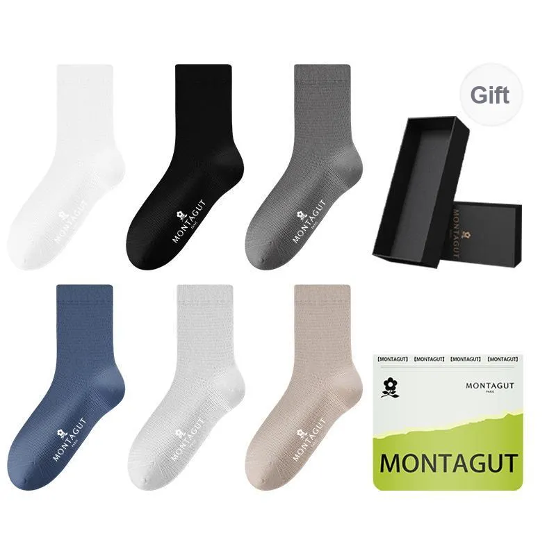Montagut Mid Calf Socks Men's Gift Box Combination-102