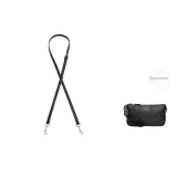 Black Silver-Tone Lock Adjustable Shoulder Straps 91-120cm [Cross-Body Style]